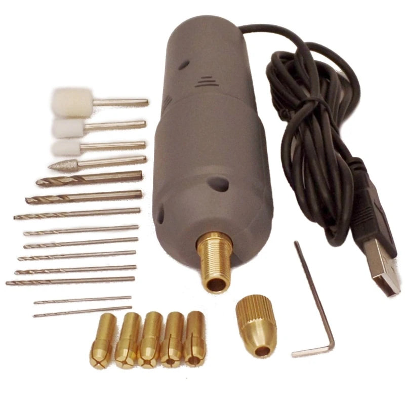 USB Mini Electric Drill 5V for Jewelry Opening and Polishing