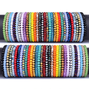 Crystal Beaded Ladies Bracelet 6/8mm 41color Crystal Beads Bracelet