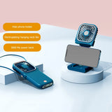 Mini Hanging Neck Fan 3 Speeds Rechargeable Portable Cooling Supplies