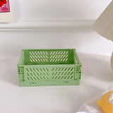 Mini Fold Plastic Basket Box 15*9.8*10cm Home Organizing Bin