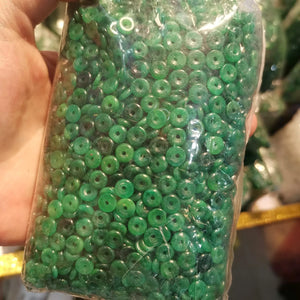 Dark Green Sapphire Button Safety Ring DIY Accessories