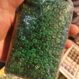 Dark Green Sapphire Button Safety Ring DIY Accessories