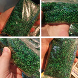 Dark Green Sapphire Button Safety Ring DIY Accessories