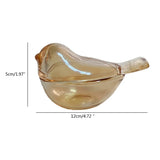 Mini Glass Bird Jewelry Storage Box Rings Earrings Necklace Storage