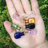 Mini Glass Bottles Charms Rectangle Bottles With Cork Little Bottles