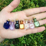 Mini Glass Bottles Charms Rectangle Bottles With Cork Little Bottles