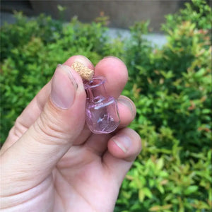 Mini Glass Bottles Charms Rectangle Bottles With Cork Little Bottles