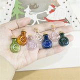 Mini Glass Flask Bottles Pendant Mix 7Colors Crafts Perfume Vials