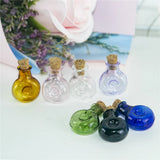 Mini Glass Flask Bottles Pendant Mix 7Colors Crafts Perfume Vials