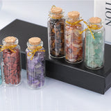 Glass Wishing Bottle Natural Crystal Stone Gravel Gemstone Chip Minerals