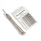 Mini Hand Drill Precision Tool With 10pc Drill Bits for Resin Jewelry Making