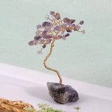 Healing Pink Crystal Quartz Citrine Tree of Life Wish Minerale Room Home Decor