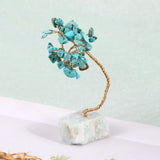 Natural Stone Pink Crystal Citrine Tree of Life Home Decoration