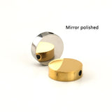 Heart and Cross Shell Inset Round Charms Pendant, 10pcs