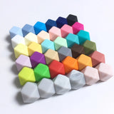 Mini Hexagon Silicone Teething Beads 50pcs/lot