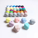 Mini Hexagon Silicone Teething Beads 50pcs/lot