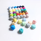 Mini Hexagon Silicone Teething Beads 50pcs/lot