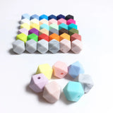 Mini Hexagon Silicone Teething Beads 50pcs/lot