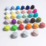 Mini Hexagon Silicone Teething Beads 50pcs/lot