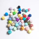Mini Hexagon Silicone Teething Beads 50pcs/lot