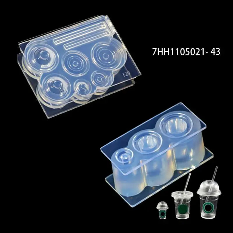 Hollow Milk Bottles Epoxy Resin Molds Tea Cup Straw Silicone Mold