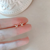 Zircon Mini Horse Stud Earrings Sweet Animal Ear Ring