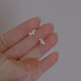 Zircon Mini Horse Stud Earrings Sweet Animal Ear Ring