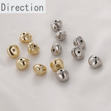 Irregular Golden Peas Straight Hole Resin Jewelry Material