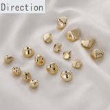 Irregular Golden Peas Straight Hole Resin Jewelry Material