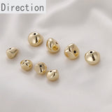 Irregular Golden Peas Straight Hole Resin Jewelry Material