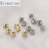Irregular Golden Peas Straight Hole Resin Jewelry Material