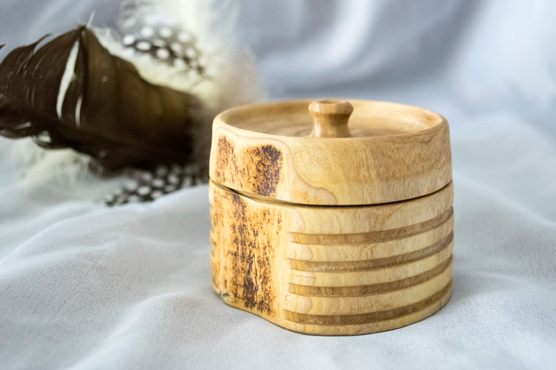 Mini Jar Jewelry Store Storage Pot for Accessories Gift Box DIY Limon Wood