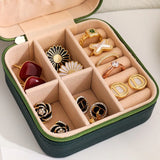 Mini Jewelry Box Organizer Display Travel Jewelry Zipper Case Boxes