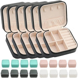 Mini Jewelry Box Organizer Display Travel Jewelry Zipper Case Boxes