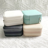 Mini Jewelry Box Organizer PU Leather Earrings Necklace Ring Jewelry Box