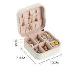 Mini Jewelry Box Organizer PU Leather Earrings Necklace Ring Jewelry Box