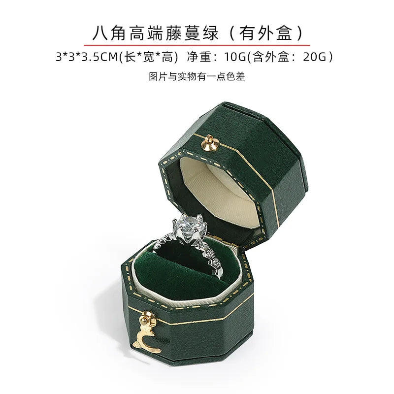 Mini Jewelry Box Retro Stud Rings Box European Jewelry Bag Decoration Box