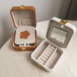 Mini Jewelry Box Portable Earring Storage Anti Oxidation