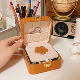 Mini Jewelry Box Portable Earring Storage Anti Oxidation