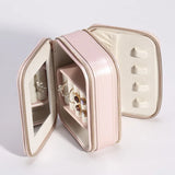 Mini Jewelry Display Case Ring Box Portable Organizer