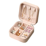 Portable Jewelry Display Case Ring Box Armoire Travel Storage