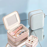 Mini Jewelry Display Case Ring Box Portable Organizer
