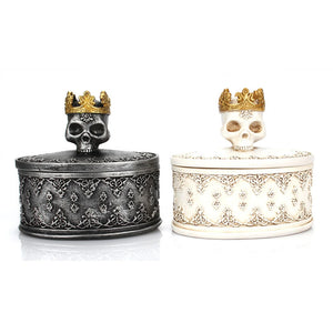 Mini Jewelry Organization Box Crown skull Rings Necklace Organizer Case