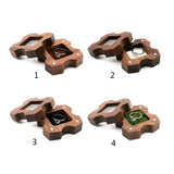 Walnut Wood Jewelry Organizer Box for Rings and Earrings