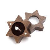 Walnut Wood Jewelry Organizer Box for Rings and Earrings