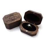 Walnut Wood Jewelry Organizer Box for Rings and Earrings