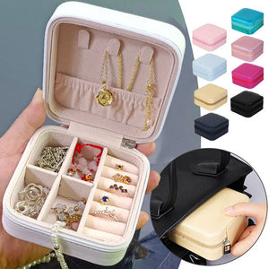 Mini Jewelry Organizer Display Travel Jewelry Zipper Case Boxes