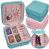 Mini Jewelry Organizer Display Travel Jewelry Zipper Case Boxes