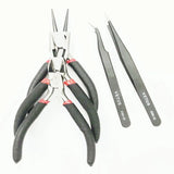 Mini Jewelry Pliers Set DIY Necklace Making and Maintenance Tools with Tweezers