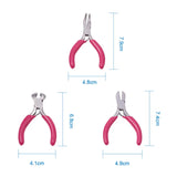 Mini Jewelry Pliers Set, Carbon Steel DeepPink, DIY Jewelry Making